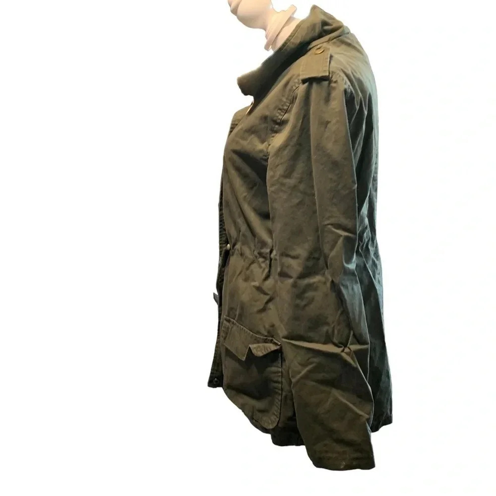 Yoki New York women's medium military green jacket with soft faux fur - Picture 6 of 8